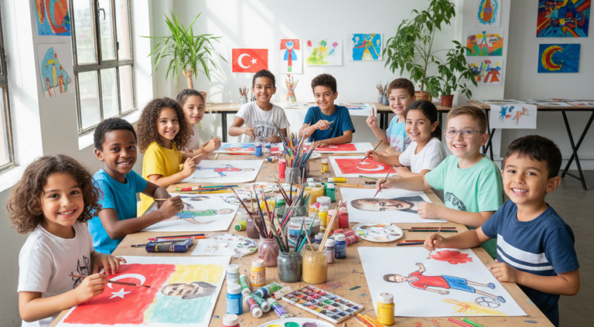 19 Mayıs Temalı Çocuk Resim Etkinlikleri